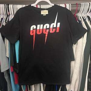 Bootleg Gucci Blade Print T-shirt Black/Red/White XXL